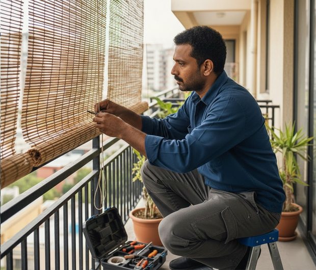 Balcony Bamboo Blinds Repair and Maintenance in Chennai