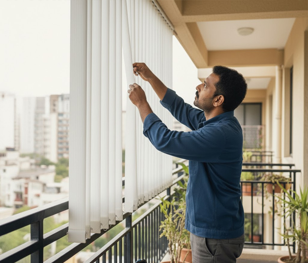 Balcony PVC Blinds Repair Services in Chennai